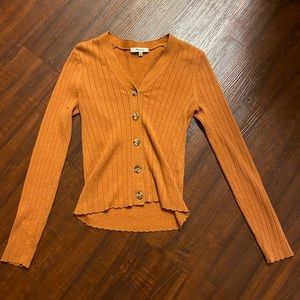 Madewell orange long shirt xxs womens